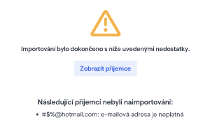 Proces importování v Boldem – dokončeno
