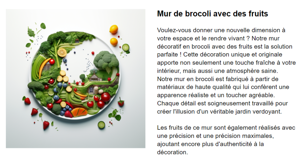 brokolicová stěna ve francouzštině