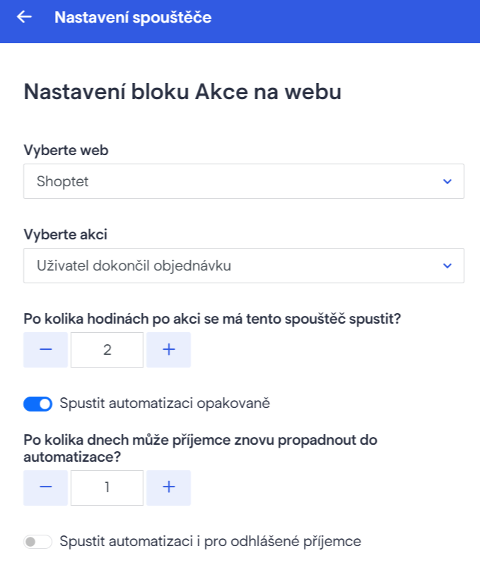 Akce na webu